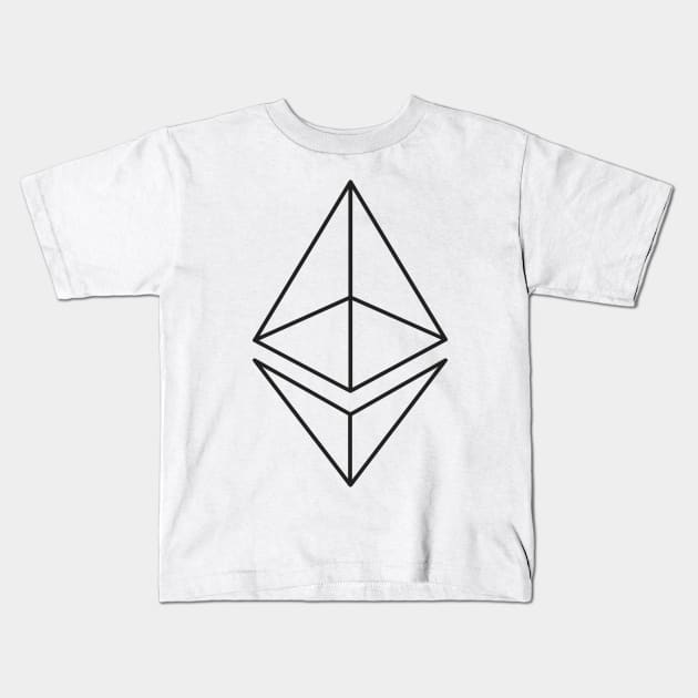 Ethereum Diamond Kids T-Shirt by mangobanana